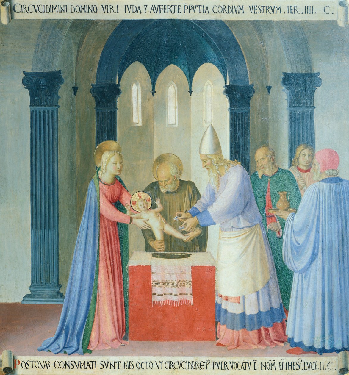 Jézus körülmetélését ábrázoló betét, az Armadio degli Argenti (Ezüstláda) tablója Jézus életével alkotó: Fra (c.1387 1455) Angelico
