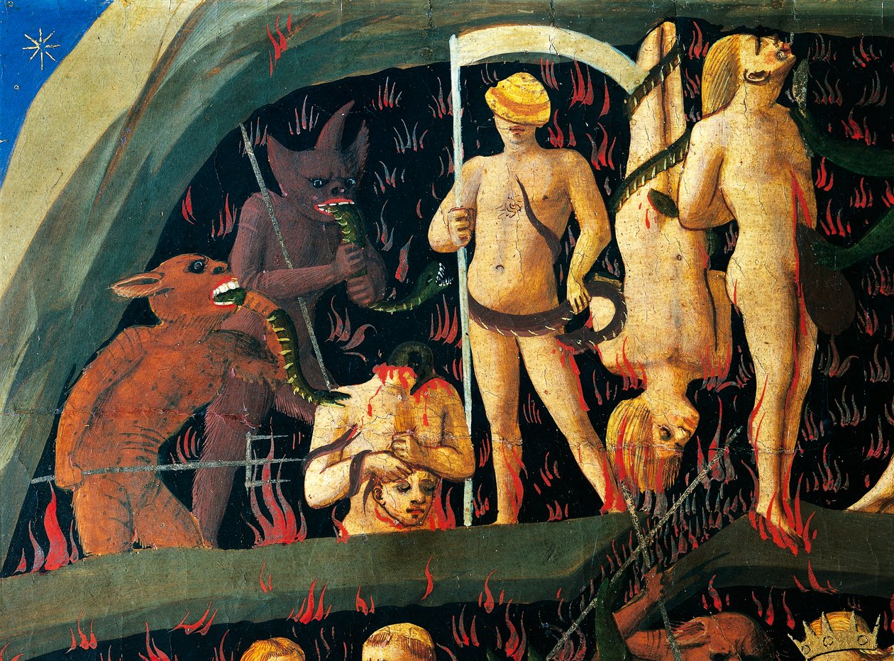 Giovanni da Fiesole utolsó ítélete, Fra Angelico (körülbelül 1400-1455), tempera fán alkotó: Fra (c.1387 1455) Angelico