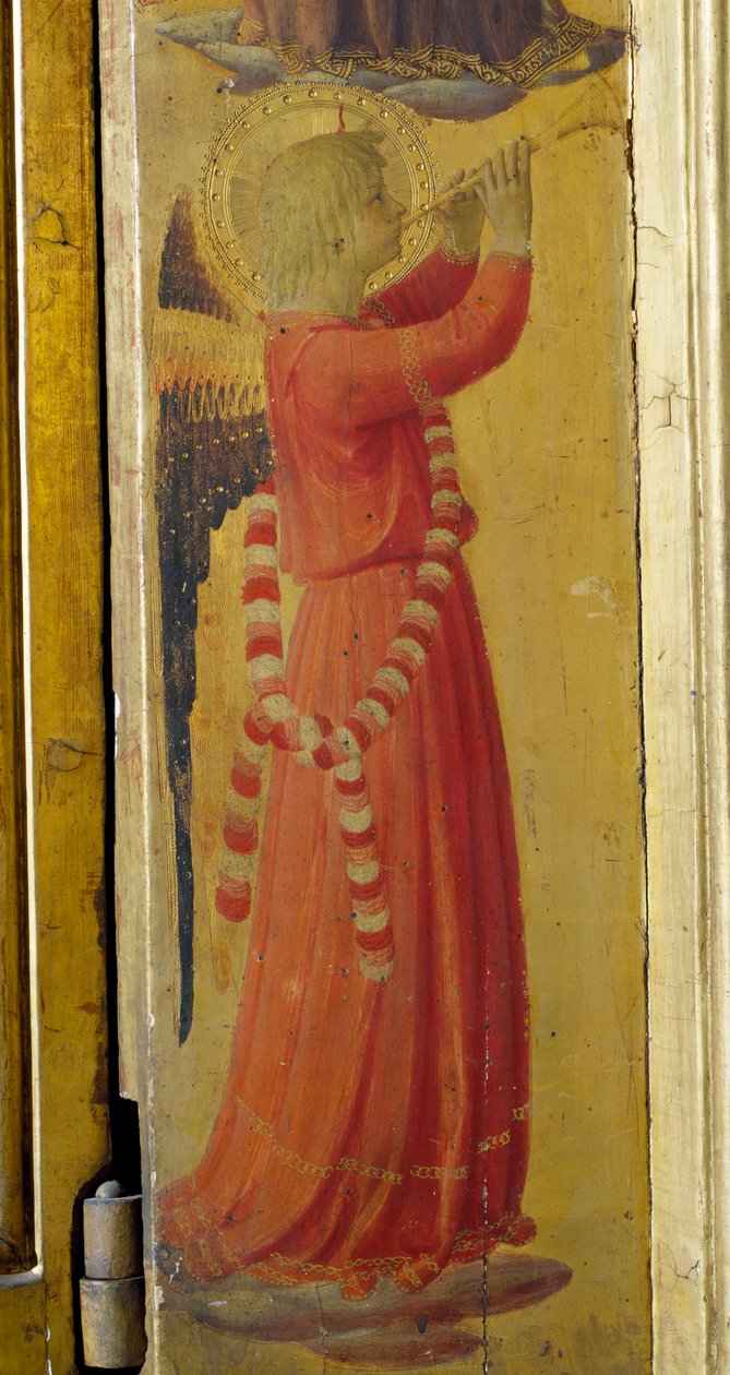 Trombitán játszó angyal, részlet a Linaiuoli-triptichonból alkotó: Fra  Angelico