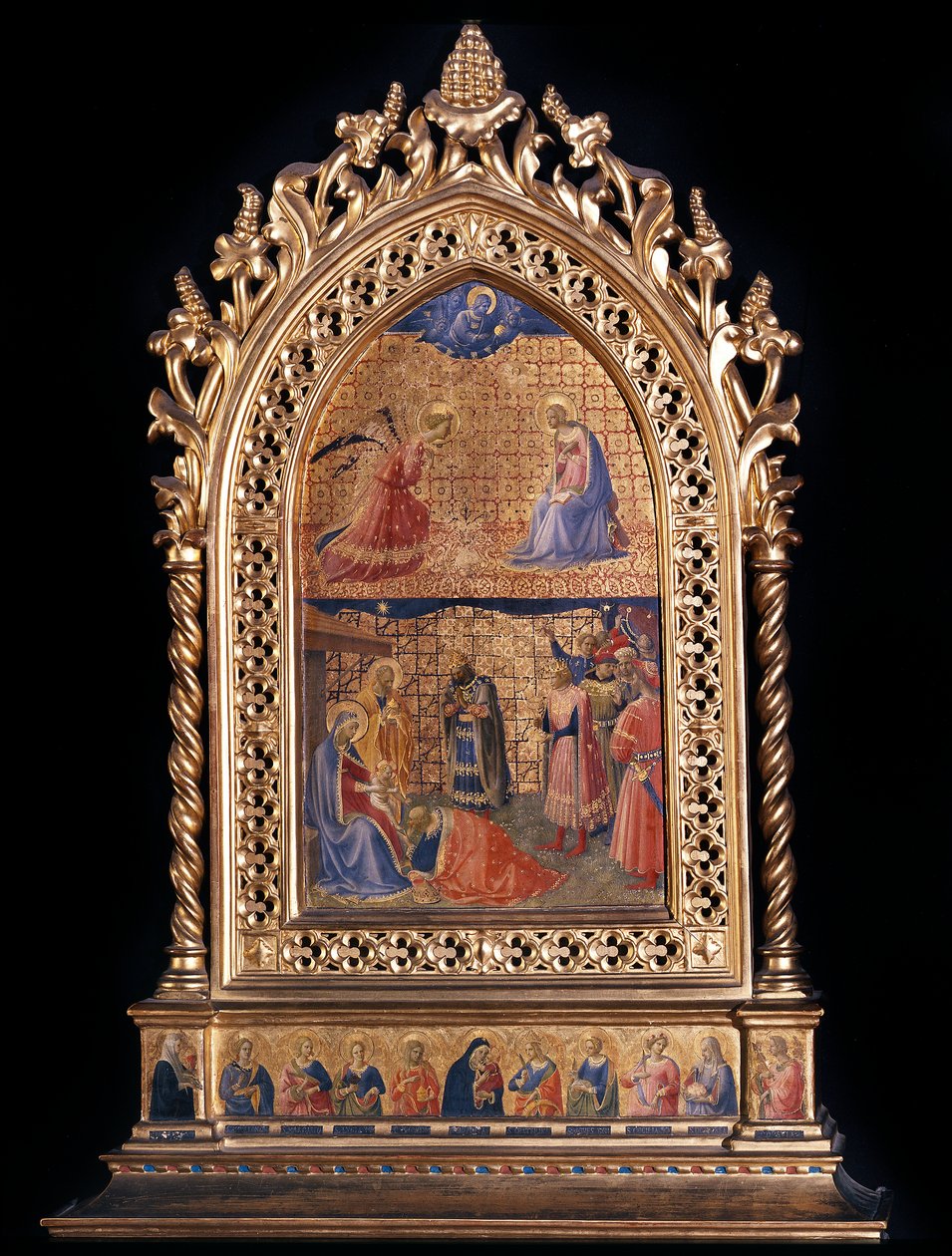 A mágusok angyali üdvözlete és imádása (Fafestmény alkotó: Fra  Angelico