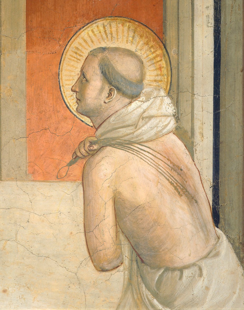 Krisztus az oszlopnál, Szűz és a bűnbánó domonkos szent alakja alkotó: Fra (c.1387 1455) Angelico