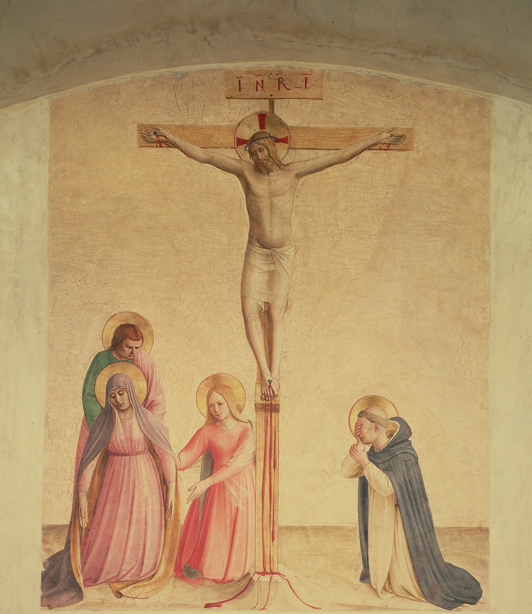 Keresztre feszítés, 1438-45 körül (freskó) alkotó: Fra  Angelico