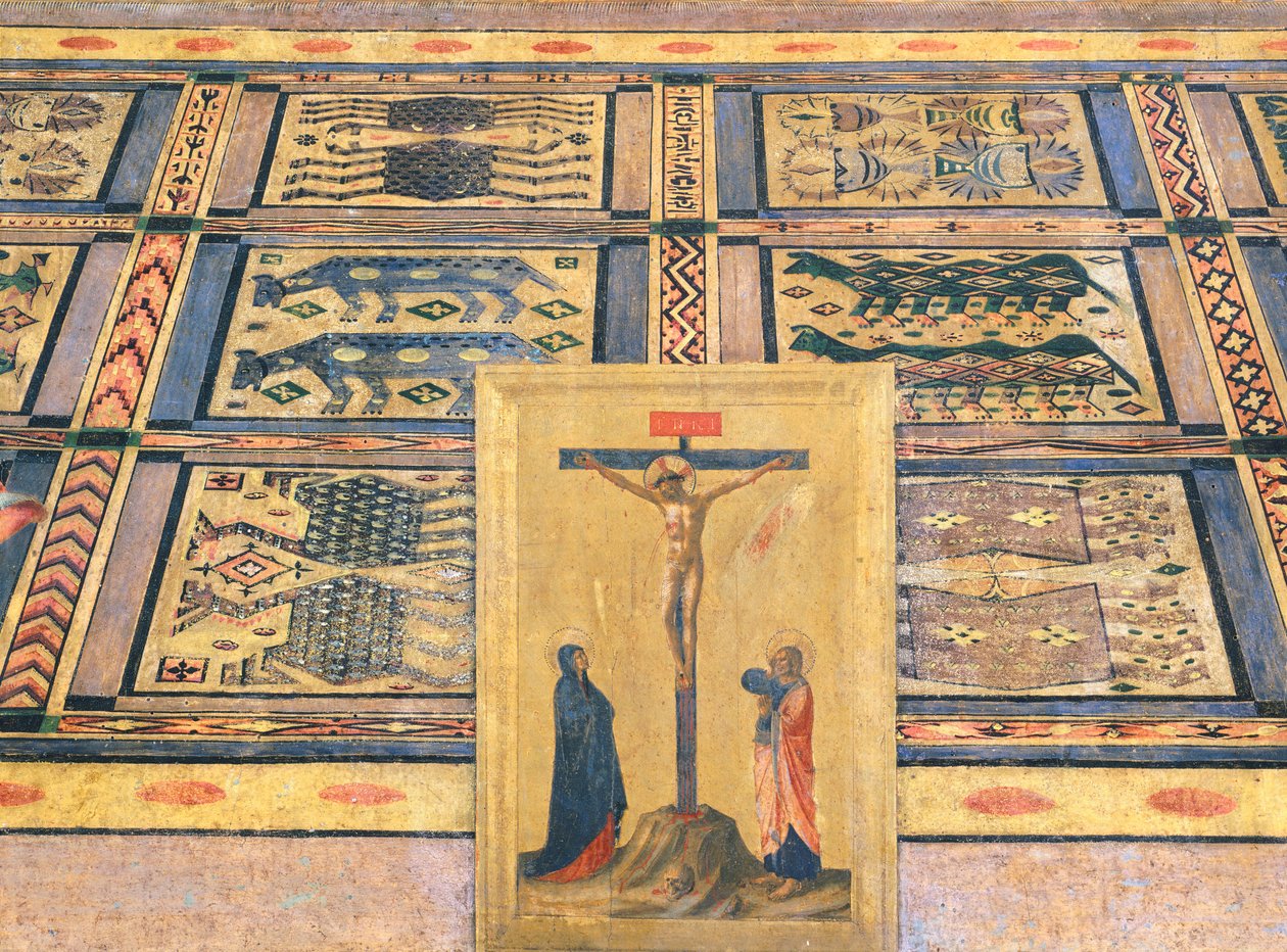 Keresztre feszítés, a Szent Márk-oltár részlete, 1440 körül (tempera fán) alkotó: Fra  Angelico