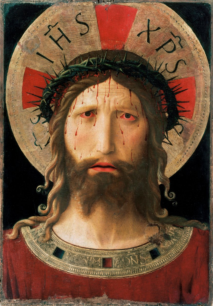 Krisztus Töviskorona feje (Detrempe fán, 1450) alkotó: Fra  Angelico