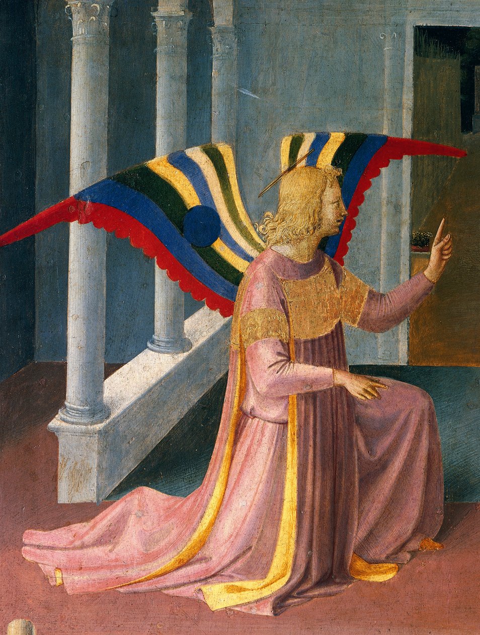 Az Angyali üdvözletet ábrázoló betét, az Armadio degli Argenti (Ezüst láda) panel Jézus életével alkotó: Fra (c.1387 1455) Angelico