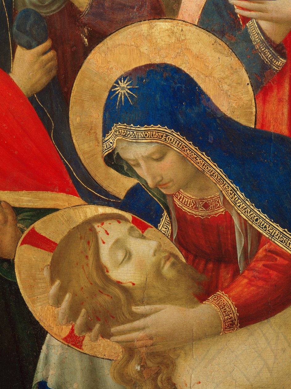 Siralom Krisztus haláláról, Szűz Mária részlete (Festmény fára alkotó: Fra  Angelico