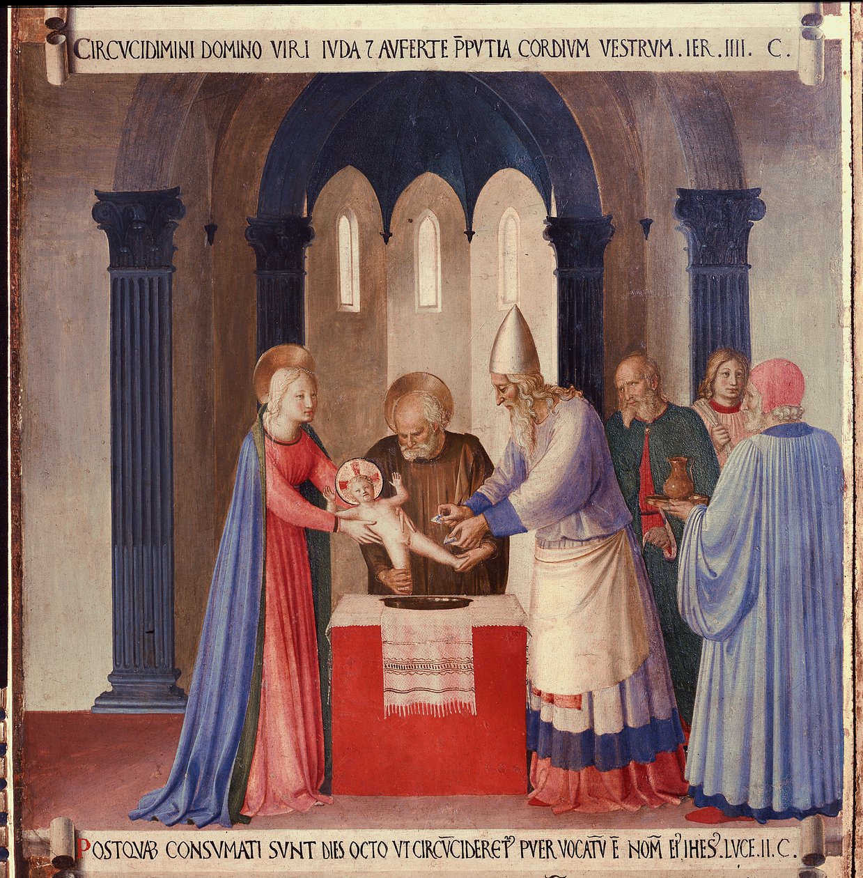 Krisztus élete: a körülmetélés, Armadio degli Argenti. (Tempera fán alkotó: Fra  Angelico