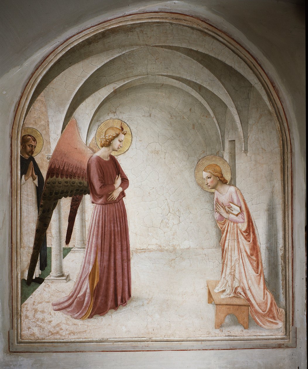 Az Angyali üdvözlet (freskó alkotó: Fra  Angelico