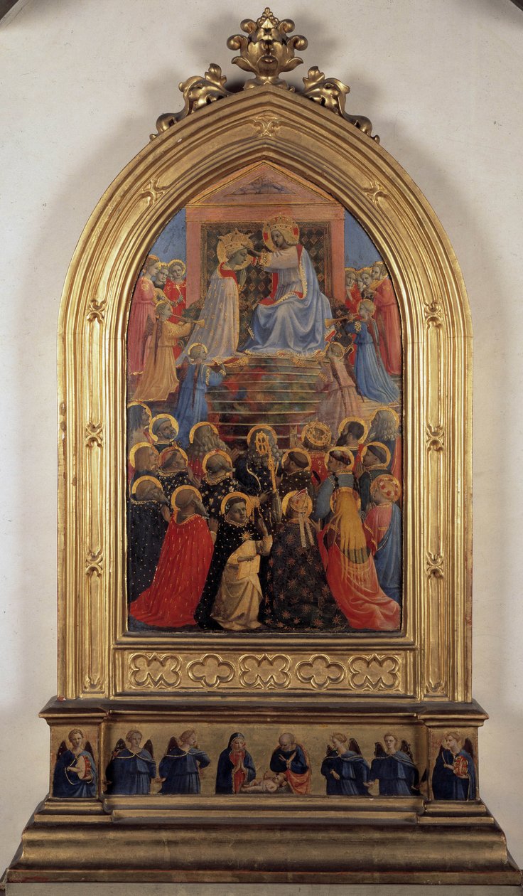 A Szűz koronázása (Festmény fára) alkotó: Fra  Angelico
