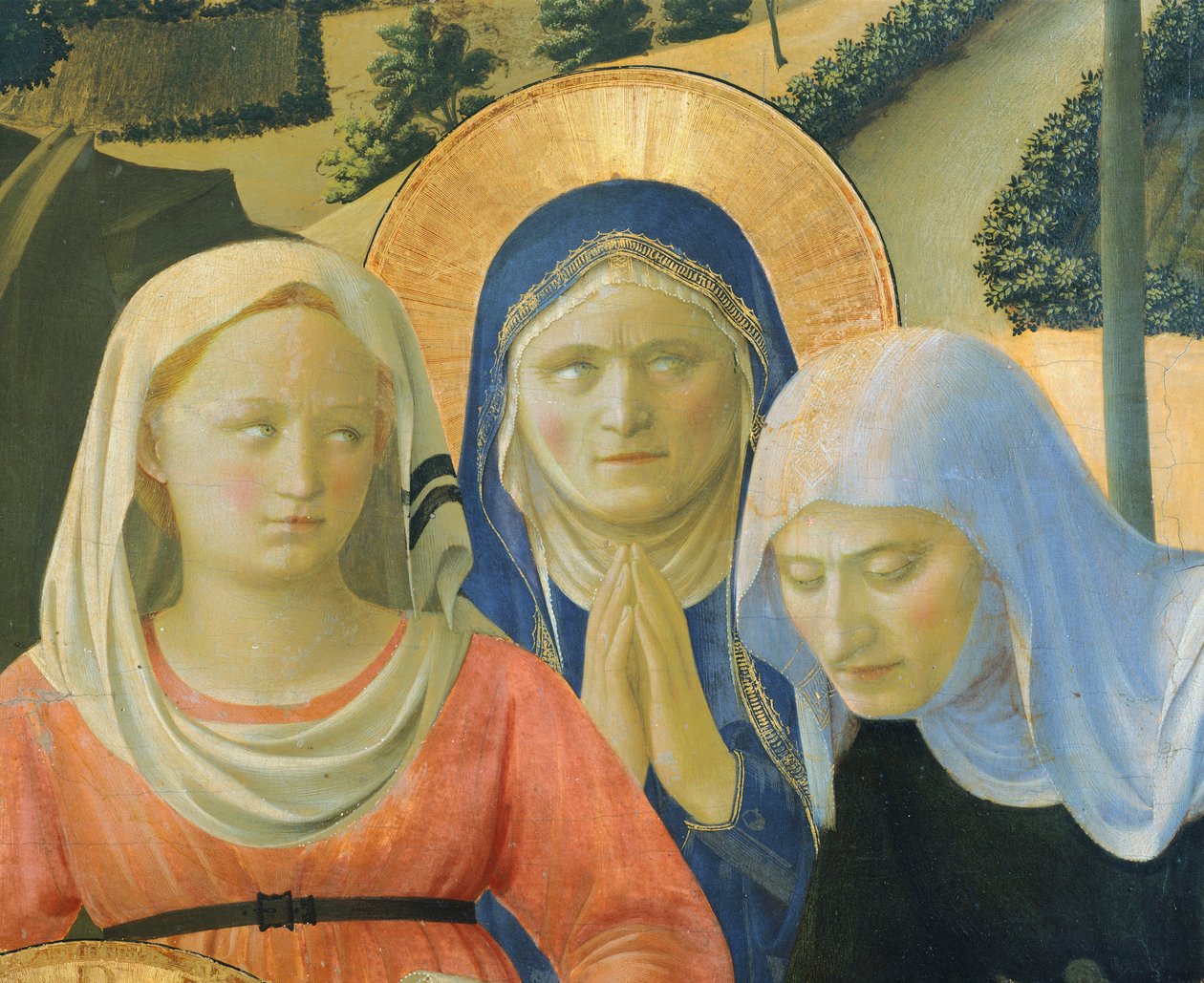 A keresztről vagy a Szentháromság-oltárról készült lerakás, 1432 körül, Giovanni da Fiesole, Fra Angelico néven ismert (1400-kb. 1455), tempera fán alkotó: Fra (c.1387 1455) Angelico