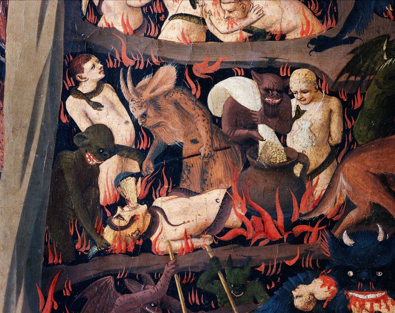 Az utolsó ítélet: Pokol (tempera a fán alkotó: Fra  Angelico