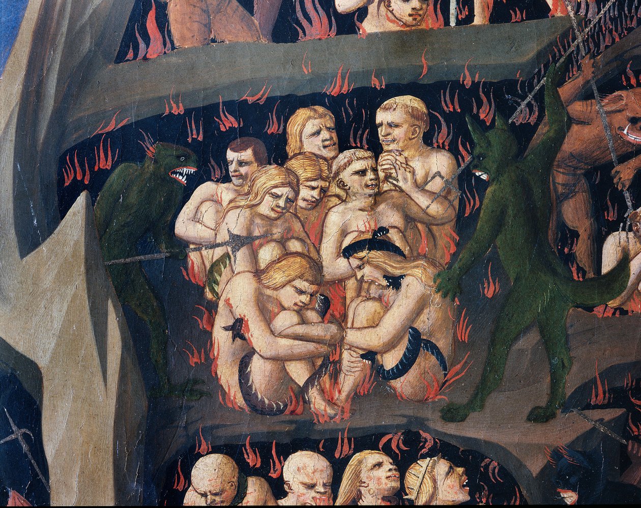 Az utolsó ítélet: Pokol (tempera a fán alkotó: Fra  Angelico