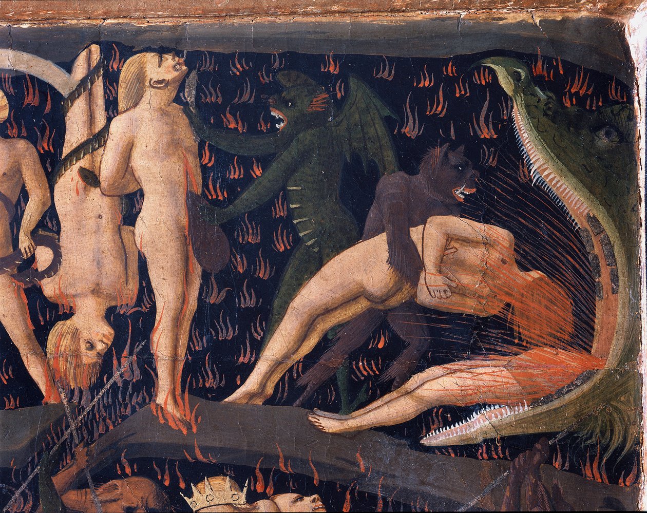 Az utolsó ítélet: Pokol (tempera a fán alkotó: Fra  Angelico