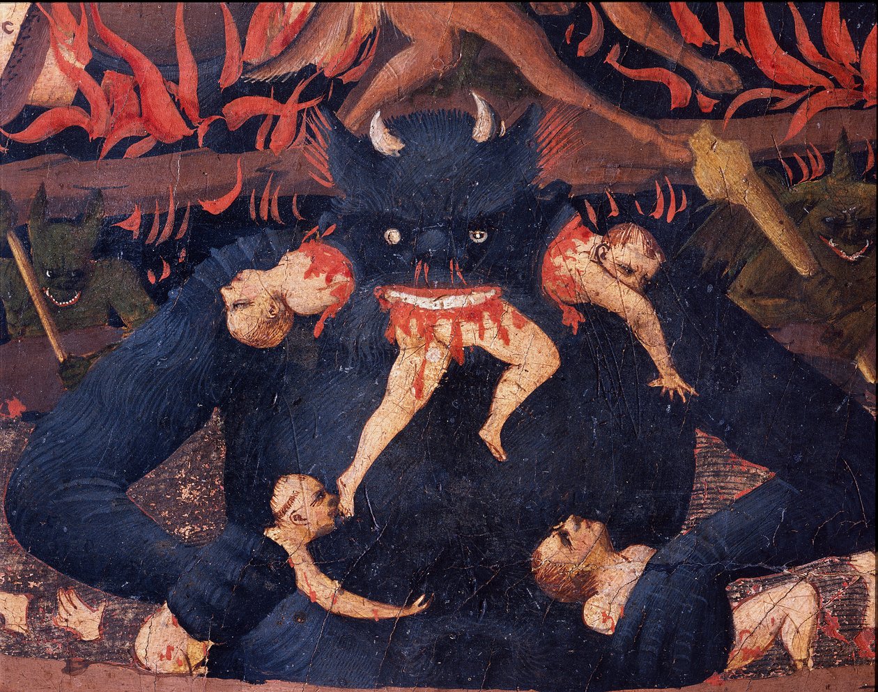 Az utolsó ítélet: Pokol (tempera a fán alkotó: Fra  Angelico