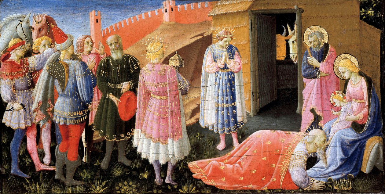 A Mágusok imádása (oltárkép), Fra Angelico festménye, 1440 körül alkotó: Fra  Angelico