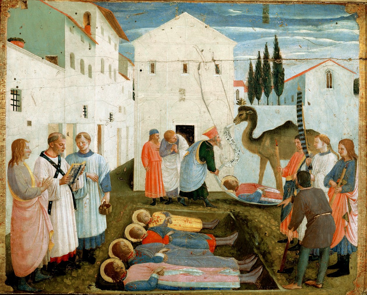 Cosmas és Damian szentek temetése (Festmény fára alkotó: Fra  Angelico