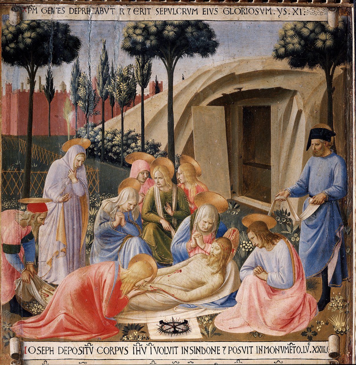 A lerakódás. Krisztus élete, ezüst ruhásszekrény. (Tempera fán alkotó: Fra  Angelico