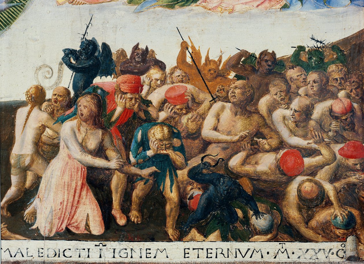 Az utolsó ítélet. Krisztus élete, Armadio degli Argenti. (Tempera fán alkotó: Fra  Angelico