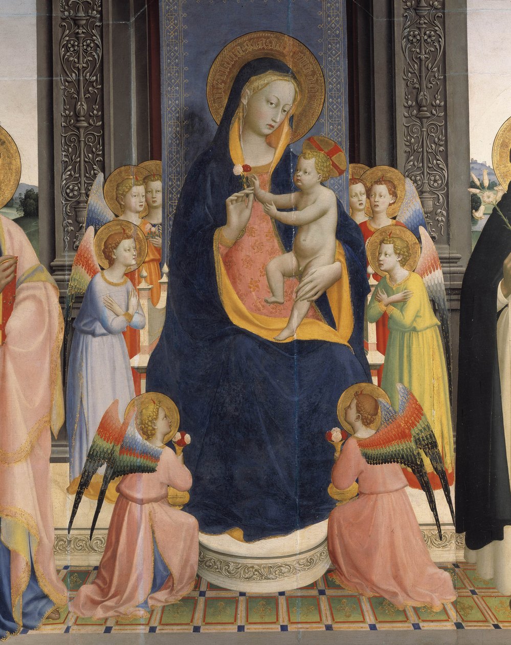 Szűz gyermekkel és szentekkel alkotó: Fra  Angelico