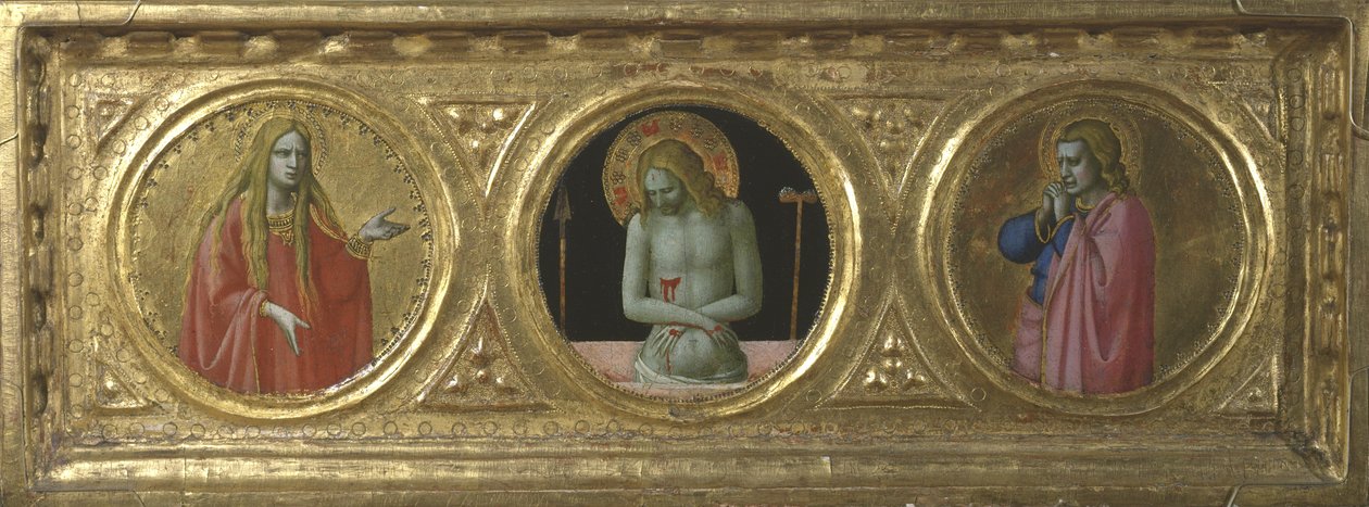 Krisztus, mint a fájdalmak embere Szent Mária Magdolna és Szent János evangélista mellett alkotó: Fra Angelico