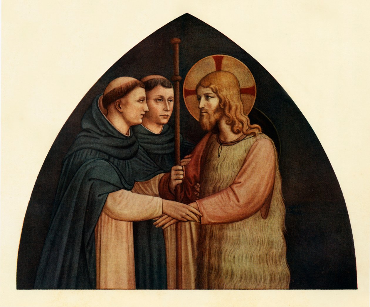 Krisztus mint zarándok, akivel két domonkos találkozott, 15. század, 1909 alkotó: Fra Angelico