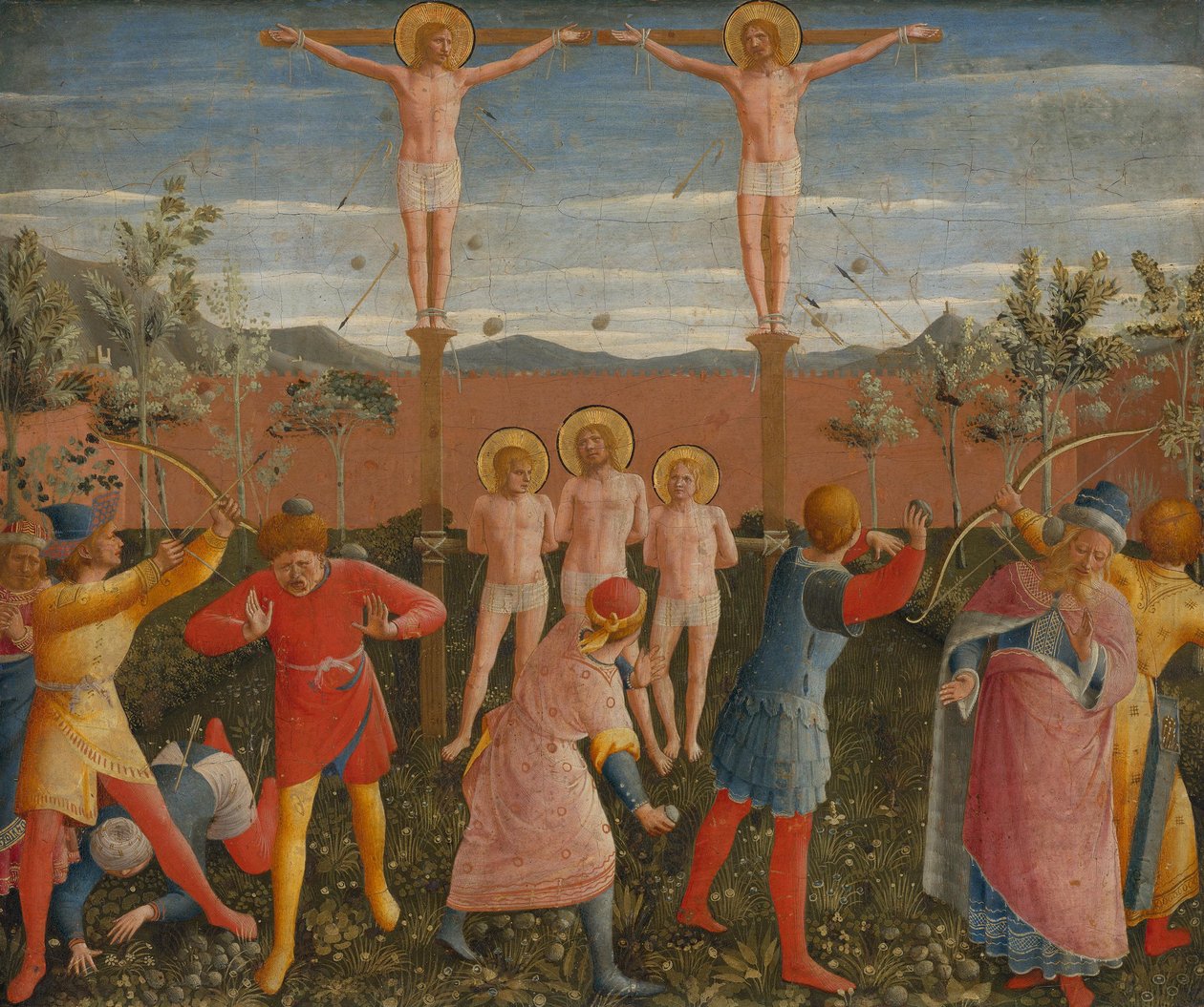 Szent Kozma és Damján keresztre feszítése alkotó: Fra Angelico