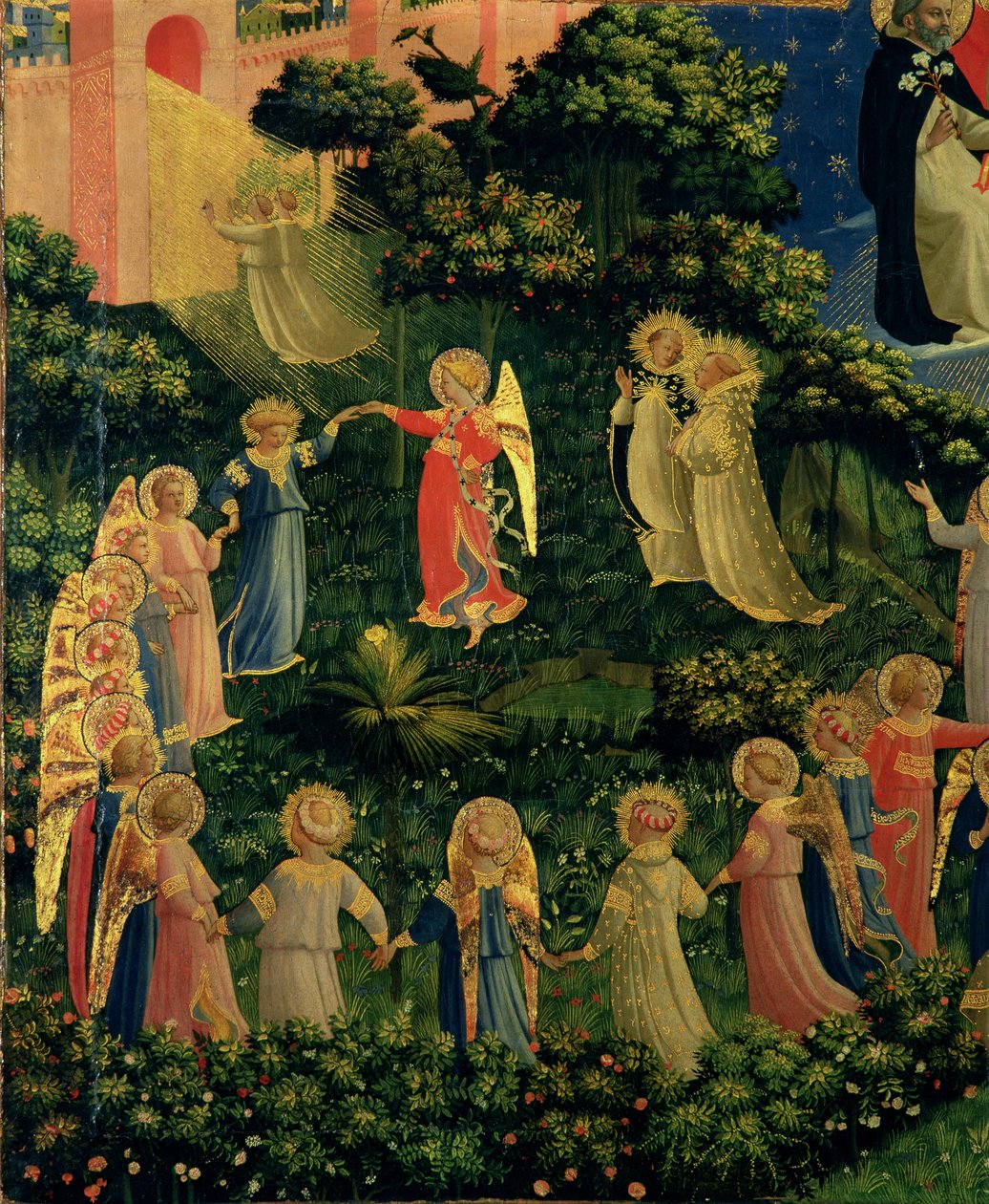 Mennyország részlete az utolsó ítéletből alkotó: Fra Angelico