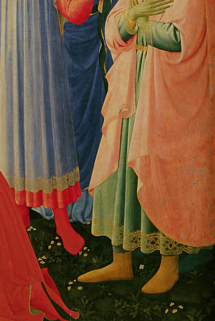 A Santa Trinita oltár részlete, a keret és a csúcsok, Lorenzo Monaco alkotó: Fra Angelico