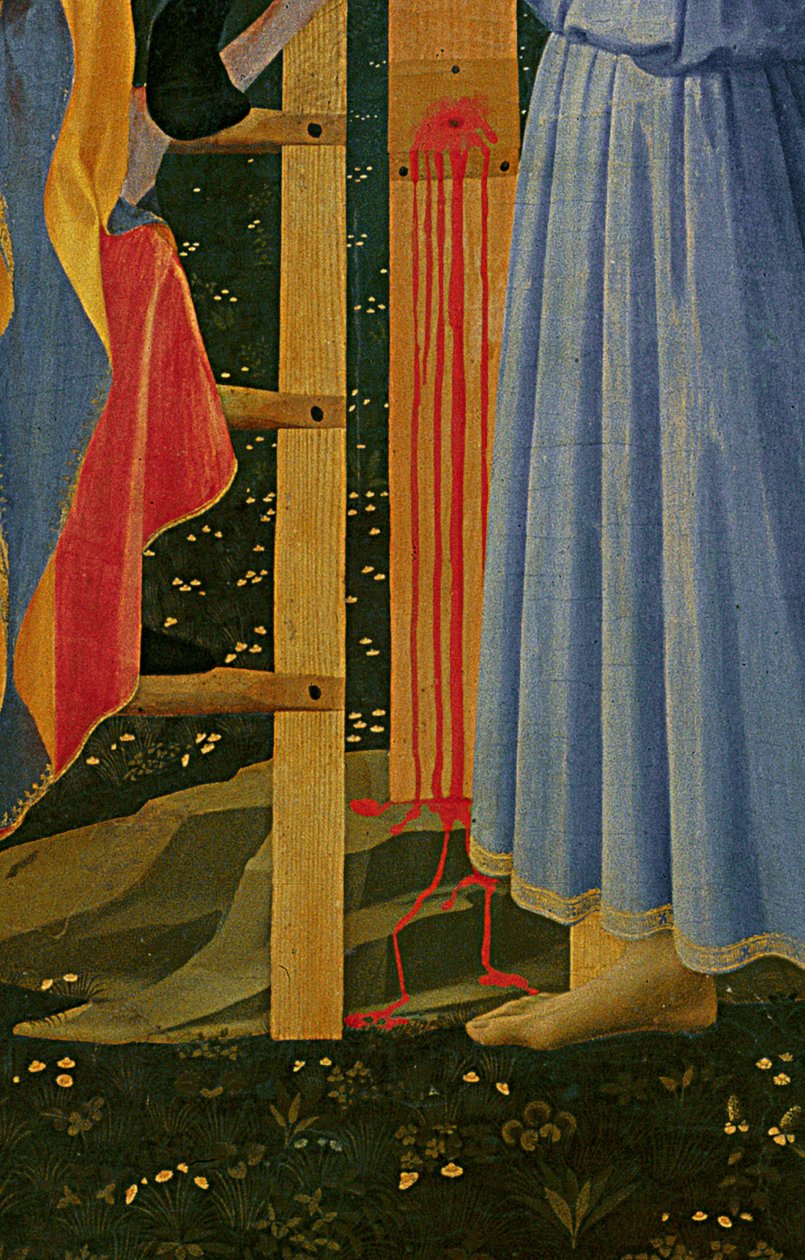 A Santa Trinita oltár részlete, a keret és a csúcsok, Lorenzo Monaco alkotó: Fra Angelico