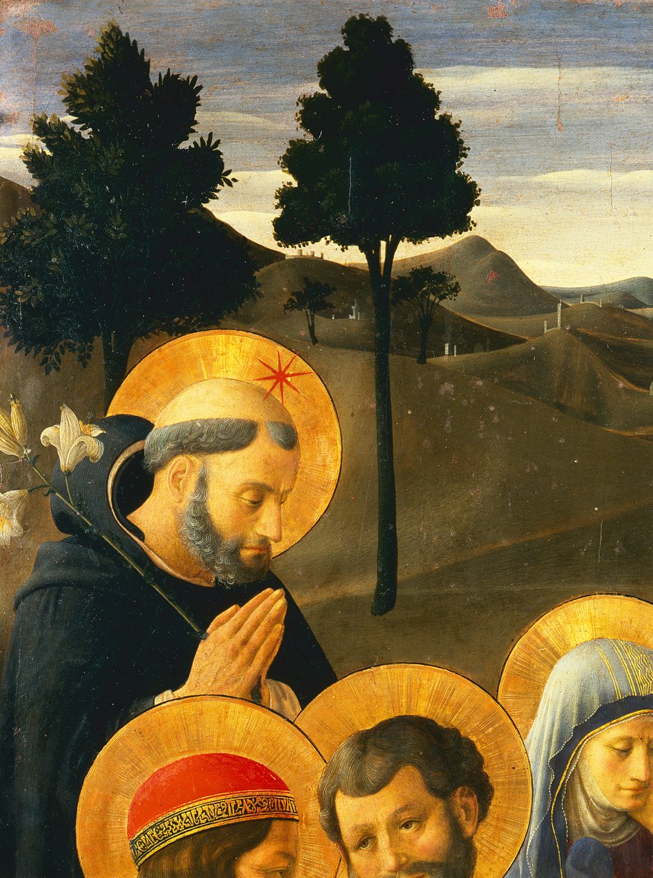 Szent Domonkos részlete a keresztre feszítésből alkotó: Fra Angelico
