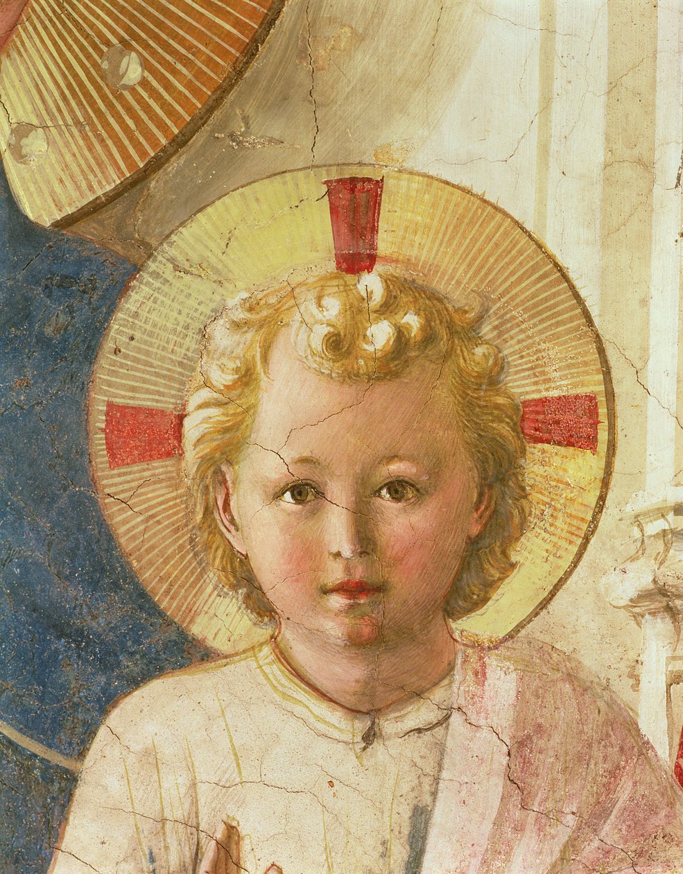 Részlet a Krisztus-gyermekről a Madonna delle Ombre Az Árnyak Madonnájából, 1450-es freskó alkotó: Fra Angelico