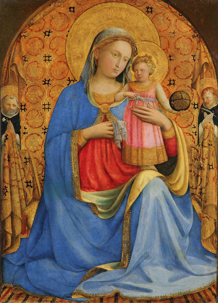 Német: Maria mit dem Kind und Heiligen Madonna és gyermeke alkotó: Fra Angelico