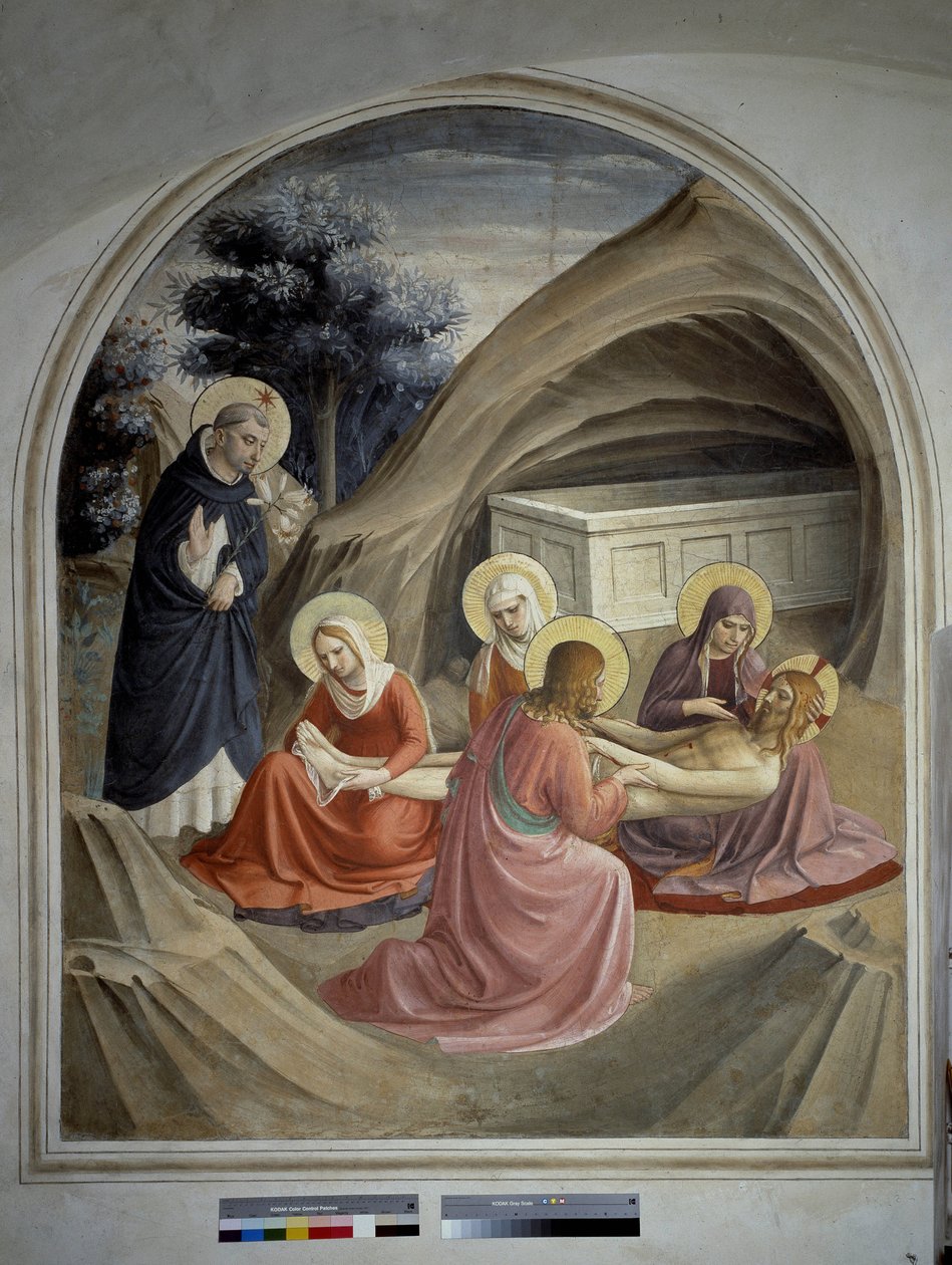 Krisztus siralma. Guido di Pietro freskója alkotó: Fra Angelico