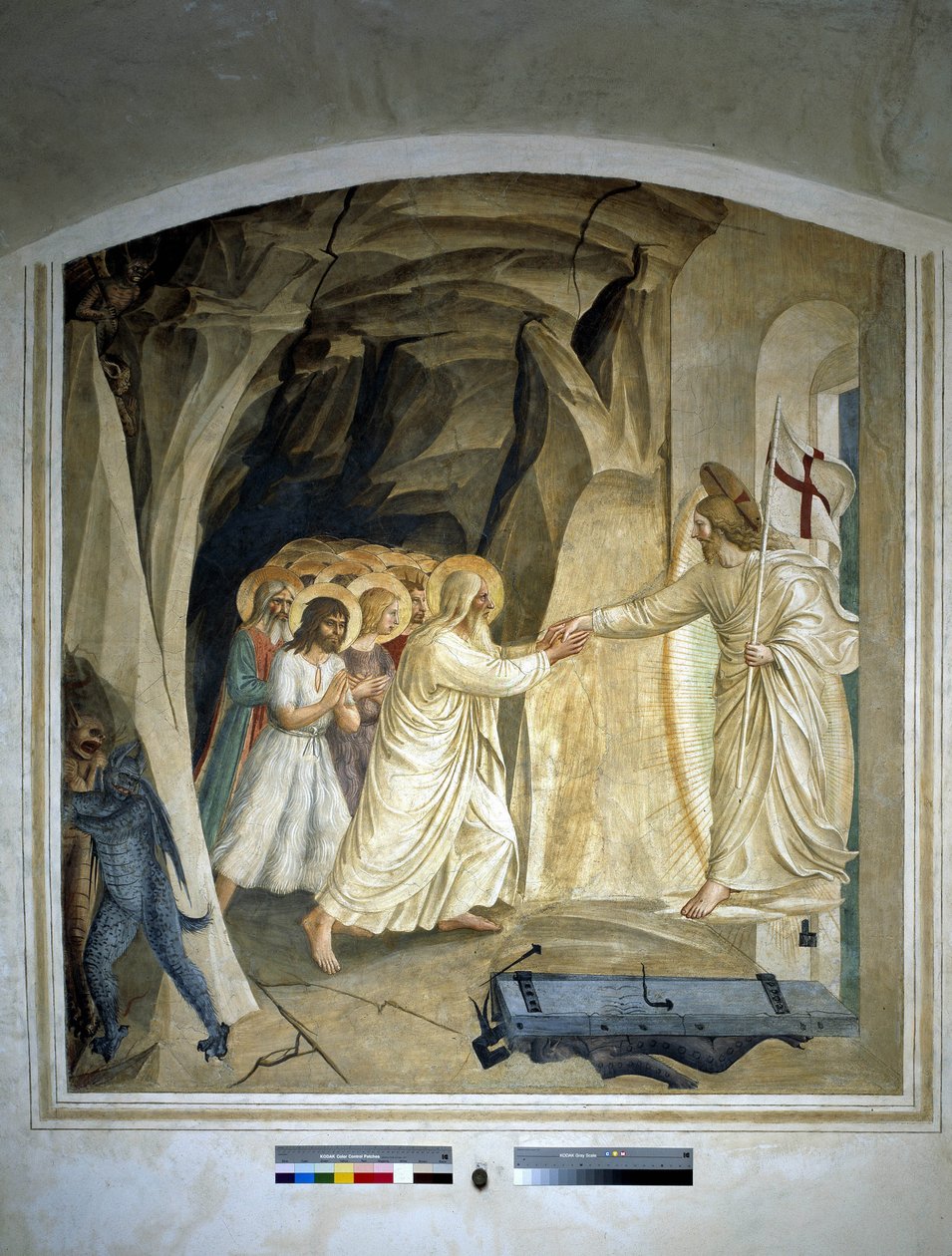 Az alászállás a bizonytalanságba. Guido di Pietro freskója alkotó: Fra Angelico
