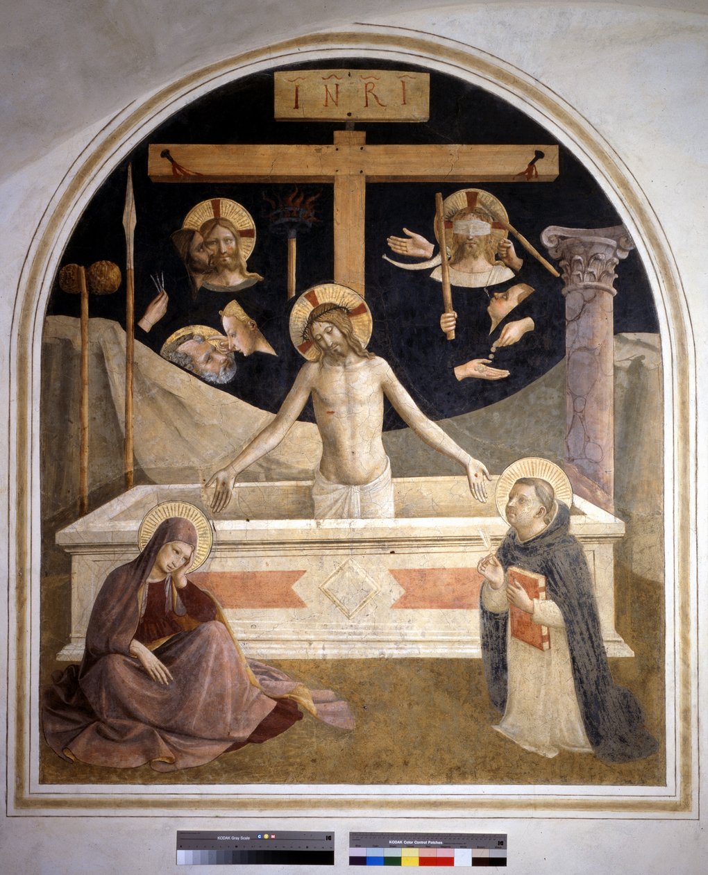 Krisztus feltámad a sírjából. 1438/1445. Guido di Pietro freskója alkotó: Fra Angelico