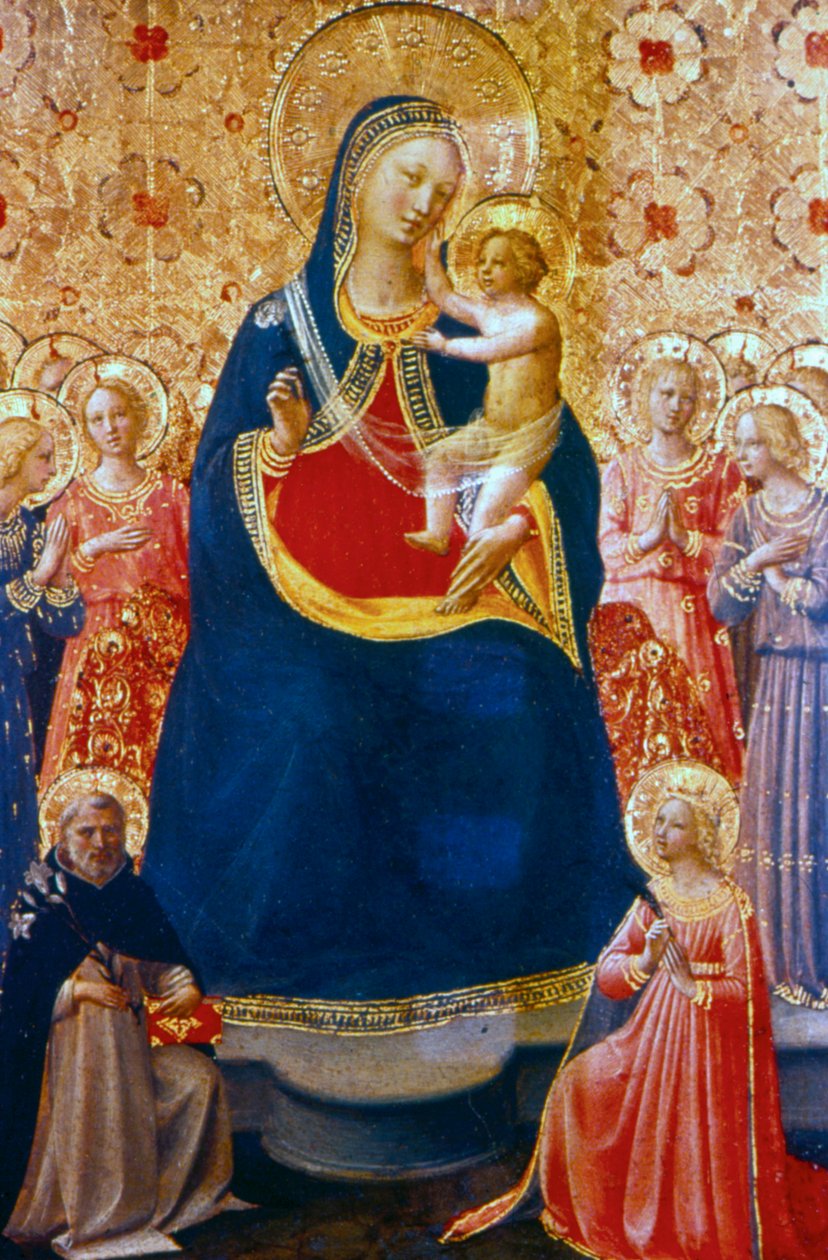 Madonna és gyermek a szentekkel, 15. század közepe. alkotó: Fra Angelico