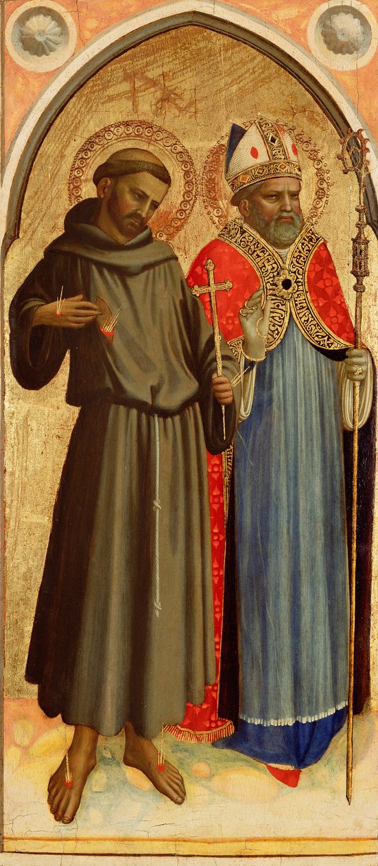 Szent Ferenc és egy püspök Szent alkotó: Fra Angelico
