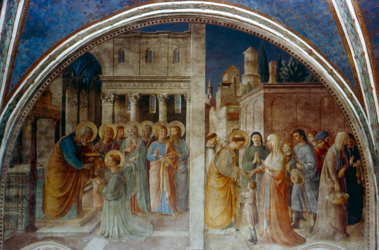 Szent Péter Szent István diakónussá avatása, 15. század közepe alkotó: Fra Angelico