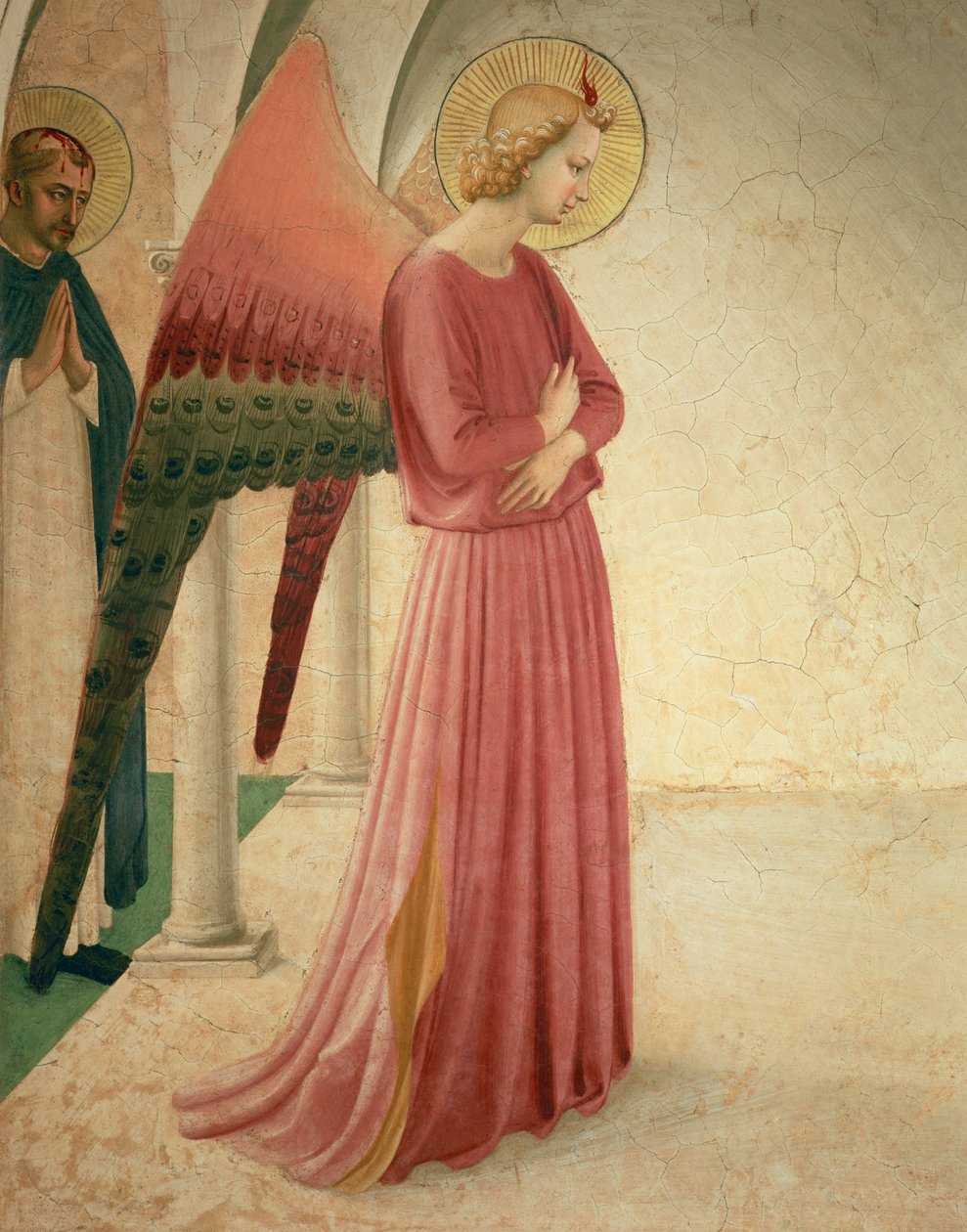 Angyali üdvözlet, Gábriel angyal és Szent Péter vértanú részlete, 1442 freskó lásd: 72388 alkotó: Fra Angelico