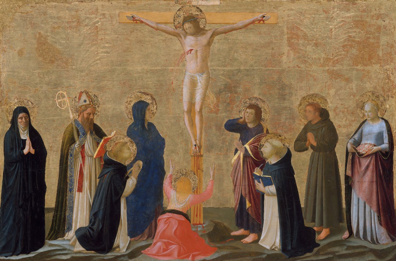 A keresztre feszítés, esetleg kb. 1440. alkotó: Fra Angelico