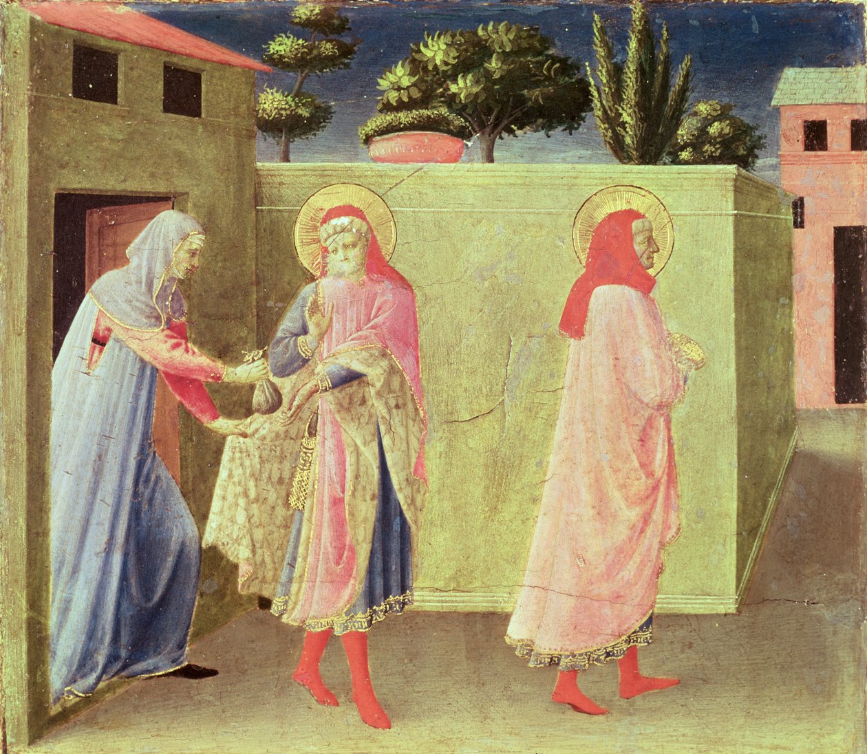 Palladia gyógyítása SS által. Cosmas és Damian, predella az Annalena-oltárról, 1434 (tempera a panelen) alkotó: Fra Angelico