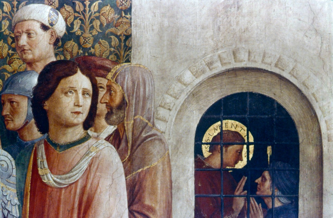 St Laurence ítélete részlet, 15. század közepe alkotó: Fra Angelico