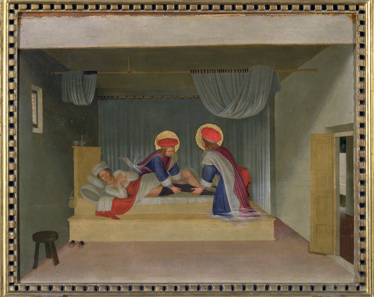 Justinianus diakónus csodája, a Szent Márk-oltárkép predellájából, 1440 (tempera a panelen) alkotó: Fra Angelico