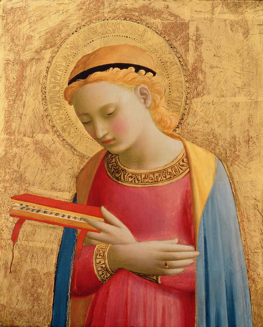 Szűz Angyali üdvözlet, 1450-55 (aranylevél és tempera falemezen) (lásd még: 139311) alkotó: Fra Angelico