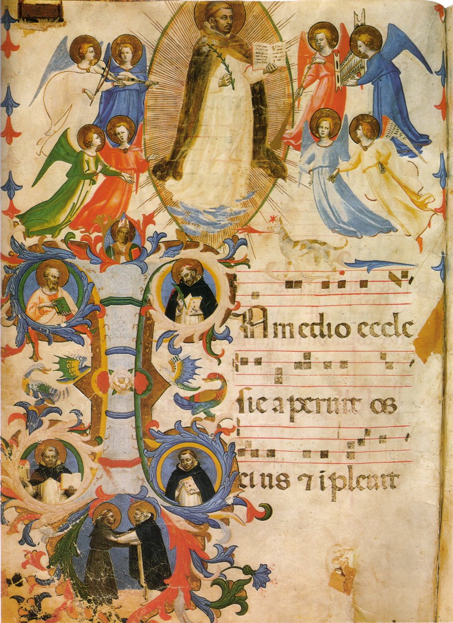 Szent Domonkos dicsőségben alkotó: Fra Angelico