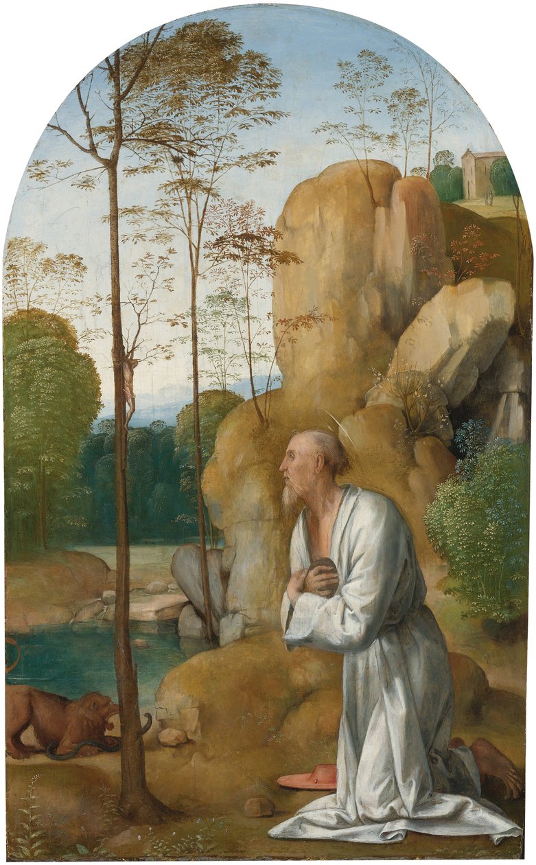 Szent Jeromos a sivatagban - Szent Jeromos a vadonban Bartolommeo, Fra alkotó: Fra Bartolomeo