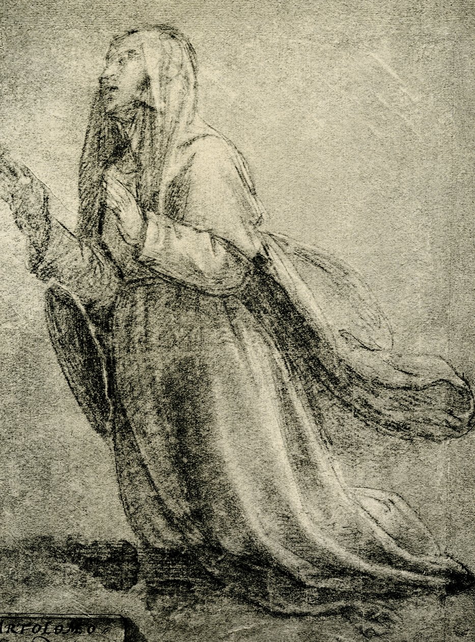 Tanulmány Sienai Szent Katalinról alkotó: Fra Bartolomeo