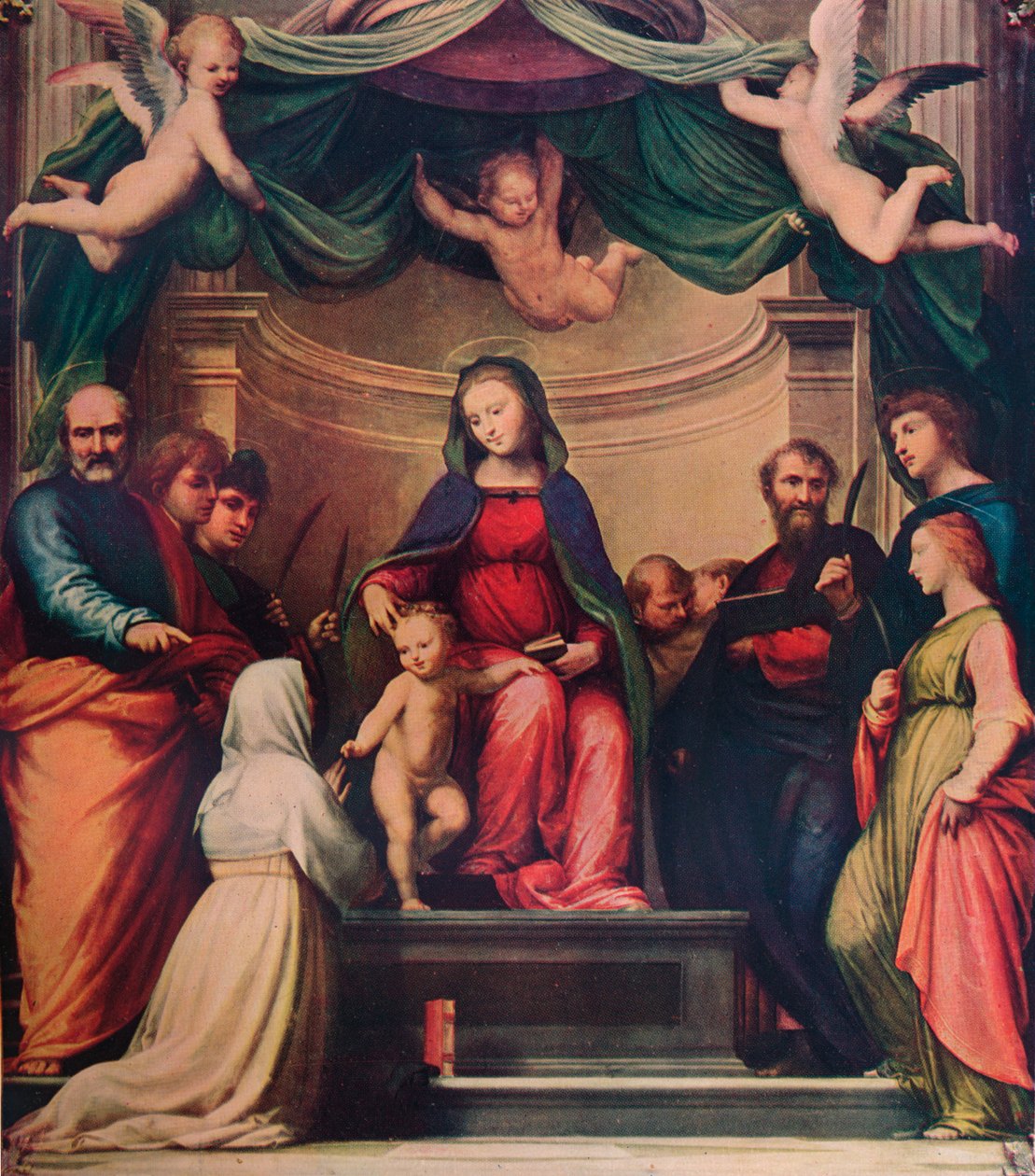 Sienai Szent Katalin misztikus házassága, 1511, 1911 alkotó: Fra Bartolomeo