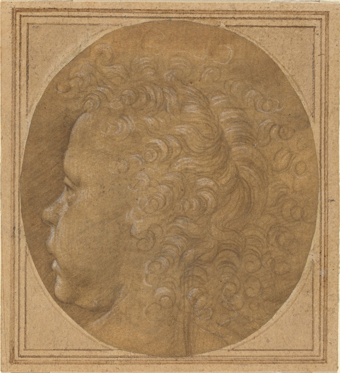 Gyermek feje [recto] alkotó: Fra Bartolommeo