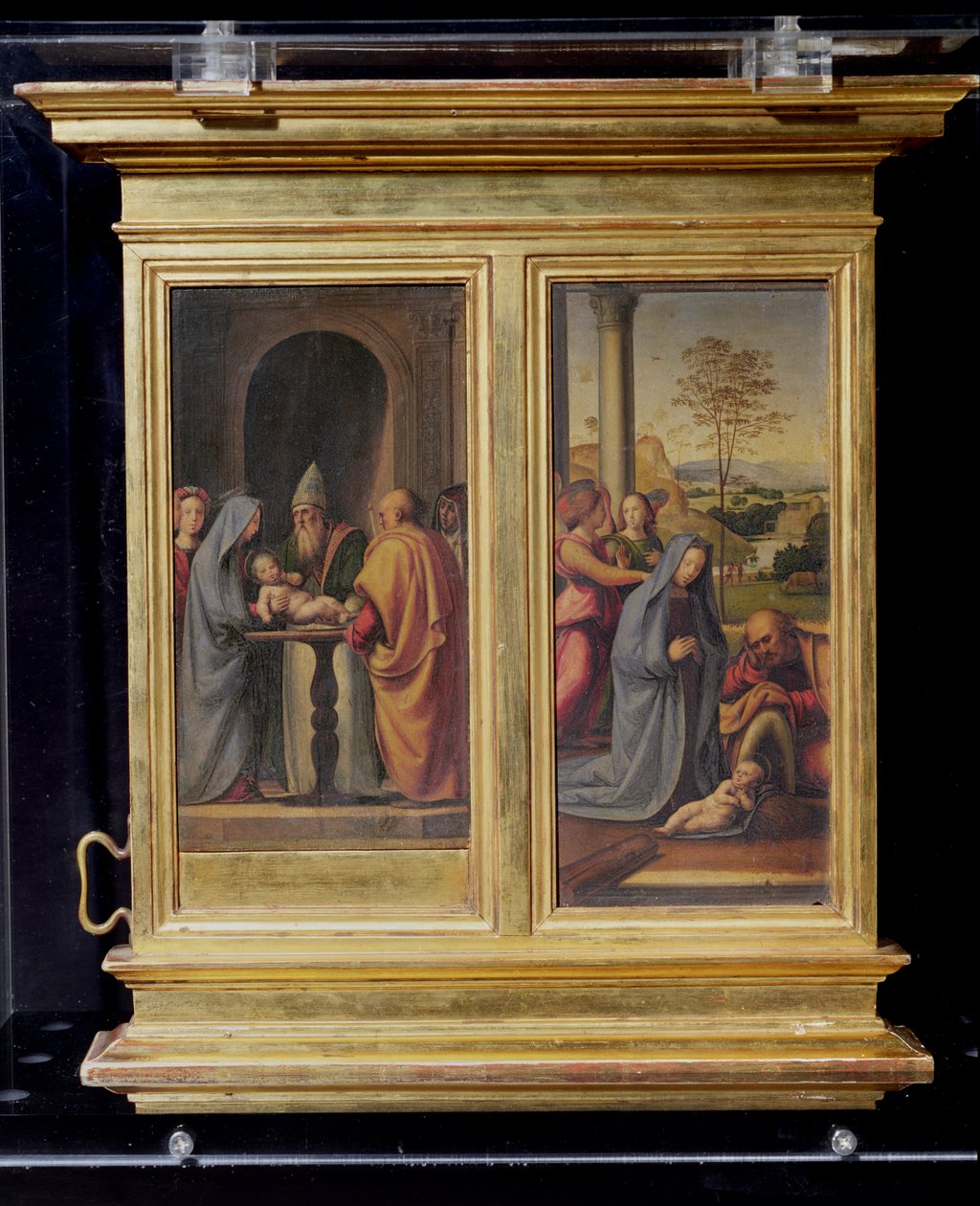 Bemutató a Templomban és a Születésben, 1497 körül (tempera a panelen) alkotó: Fra Bartolommeo